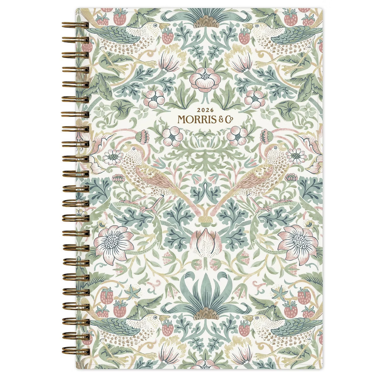 Morris & Co. by Blue Sky 2026 5"x8" Weekly/Monthly Wirebound Planner Printed Strawberry Thief | Target
