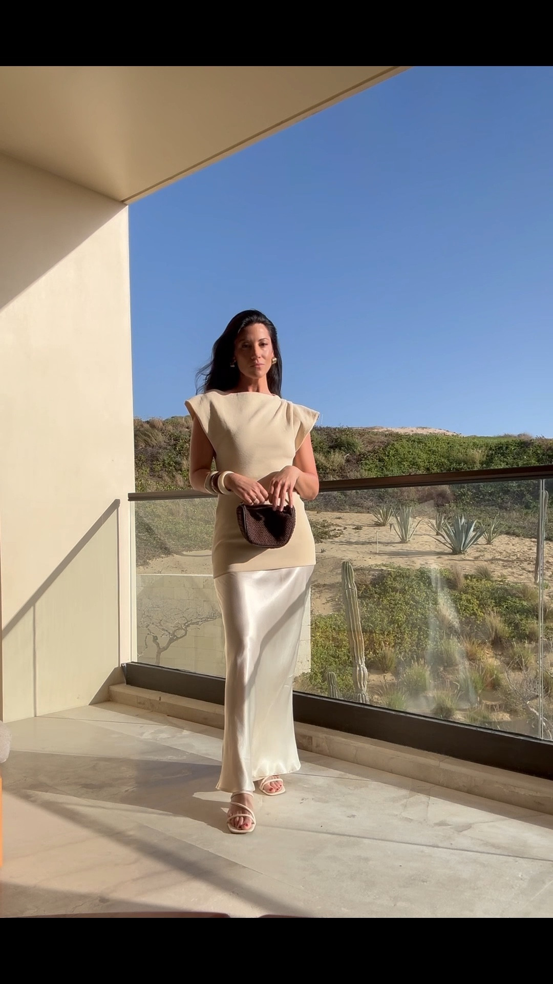 The chicest all white vacation outfit! Loving the satin skirt paired with knitted top! It’s perfect for a beach vacation 🌵☀️ I’m wearing a size 6 skirt and small top! 

Spring outfit, spring fashion, México outfit inspo 

#LTKTravel