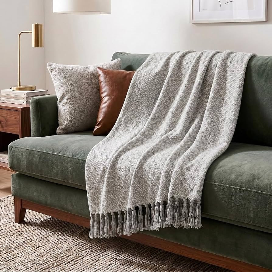 Americanflat 50x60 Throw Blanket - Soft and Breathable Cotton Throw Blanket for Couch, Bed, Chair... | Amazon (US)