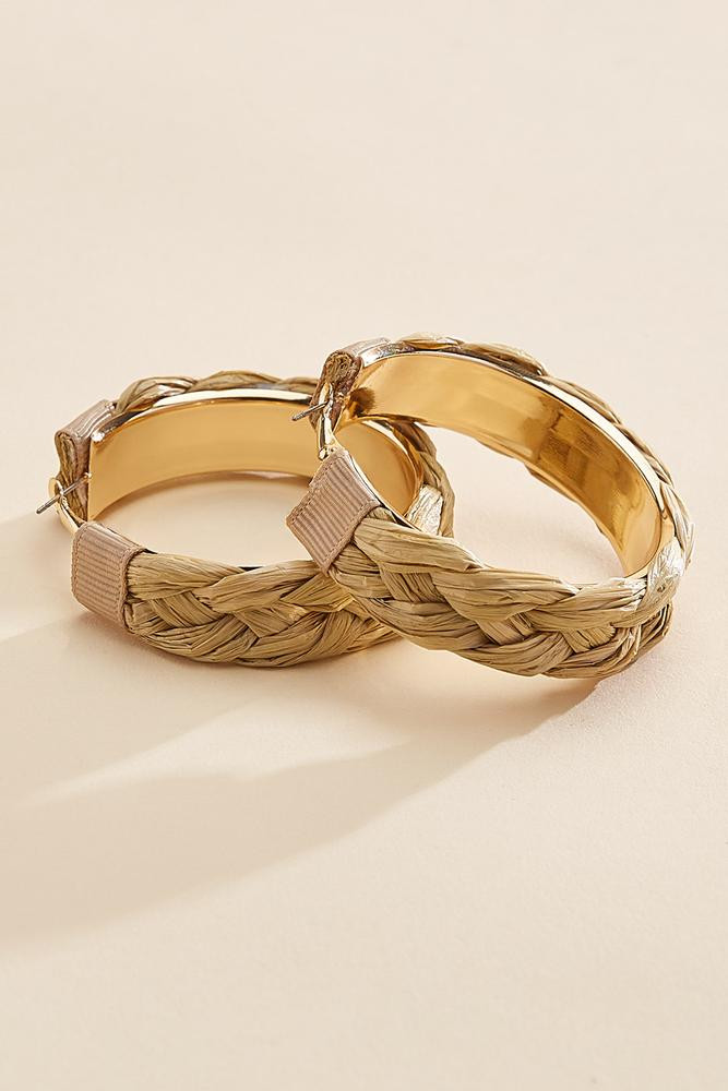 braided hoop earrings | Versona