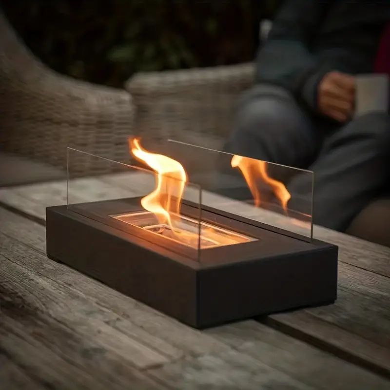 1pc Indoor Outdoor Tabletop Rectangular Alcohol Fireplace Stylish Metal Design For Cozy Ambiance ... | Temu Affiliate Program