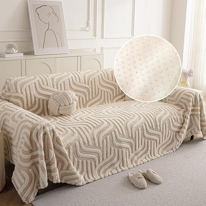 Non Slip Couch Covers for 3 Cushion, Scratch Resistant Pet Friendly Sofa Couch Covers for Dogs, S... | Amazon (US)