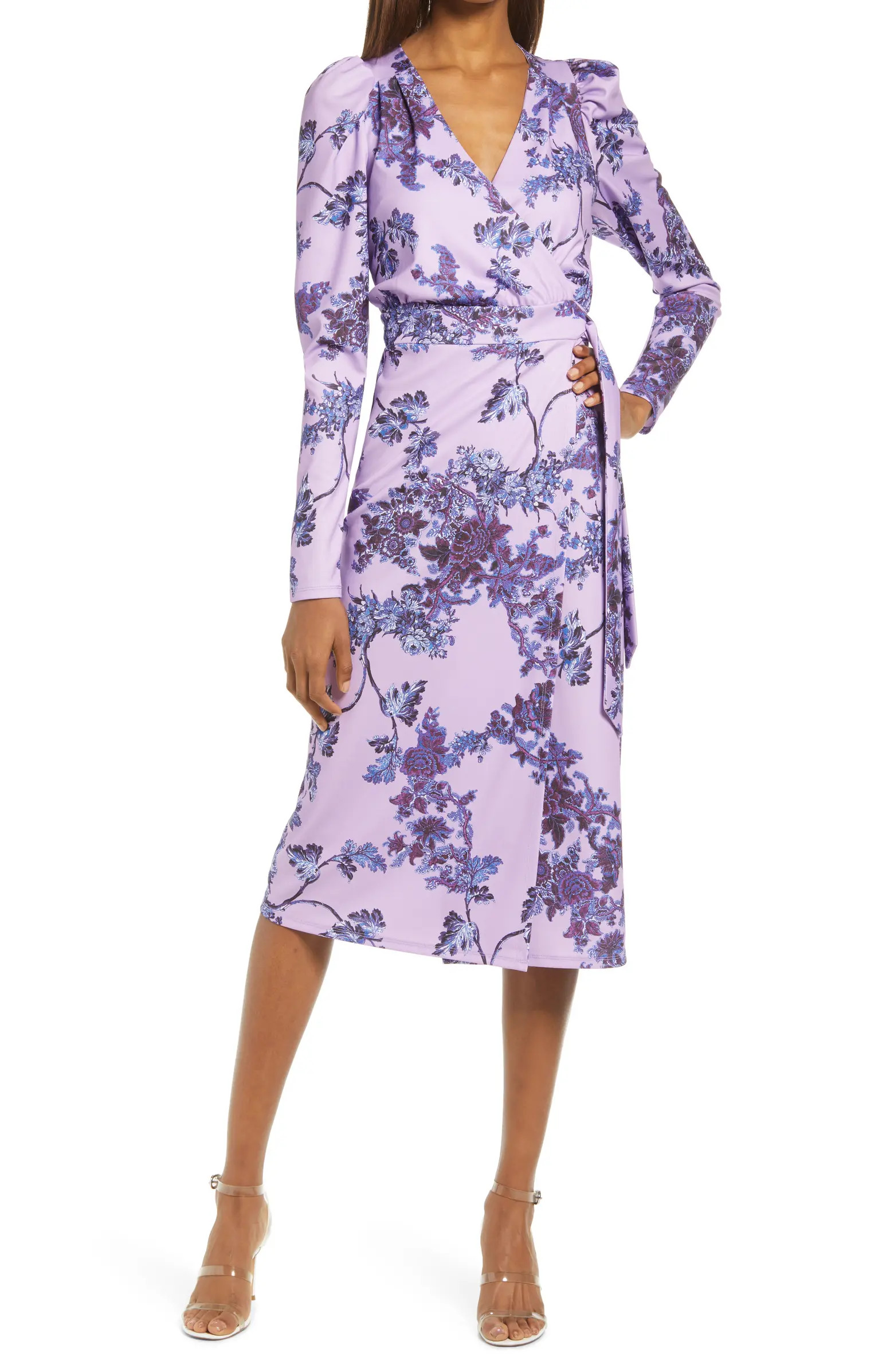 Fourteenth Place Nina Long Sleeve Faux Wrap Dress | Nordstrom | Nordstrom