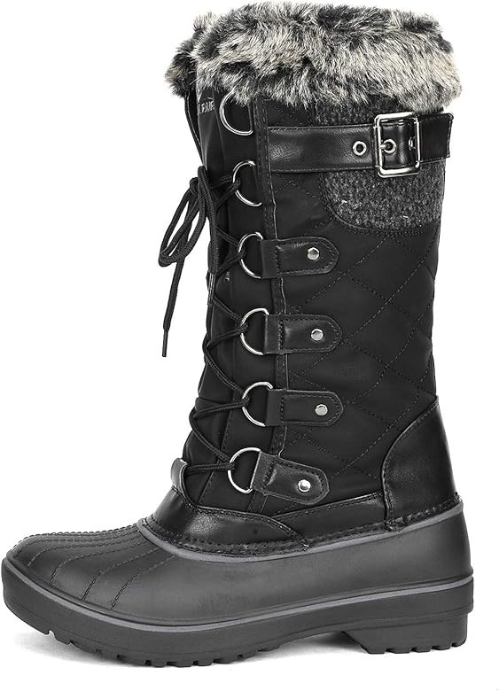 DREAM PAIRS Women's DP Warm Faux Fur Lined Mid Calf Winter Snow Boots | Amazon (US)
