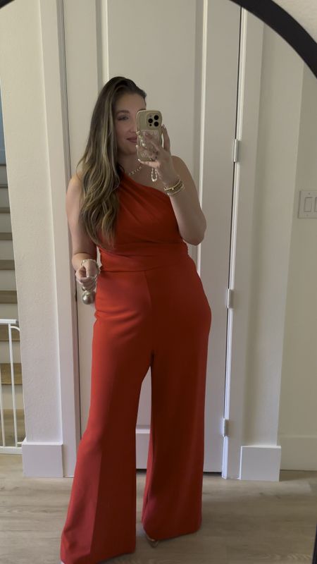 Abercrombie sale - red jumpsuit of my DREAMS!!!! Wearing XL long, it has stretch so i probably could do a L. Not wearing any shapewear!! Comes in black too  

#LTKCyberWeek #LTKHoliday #LTKmidsize