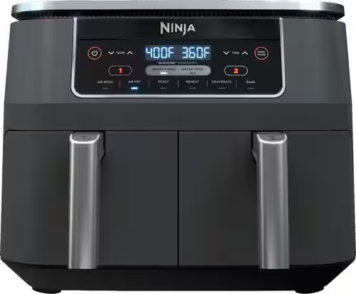 Ninja - Foodi® 6-in-1 8-qt., 2-Basket Air Fryer with DualZone™ Technology - Dark Grey | Best Buy U.S.