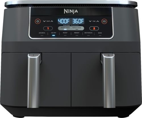 Ninja - Foodi® 6-in-1 8-qt., 2-Basket Air Fryer with DualZone™ Technology - Dark Grey | Best Buy U.S.