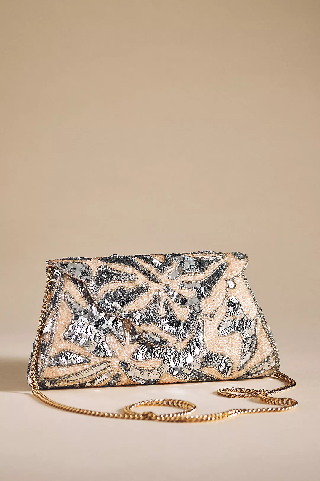 Scalloped Sequin Crossbody Clutch | Anthropologie (US)