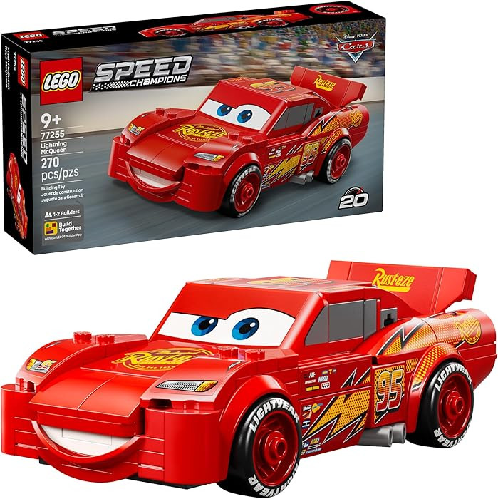 LEGO Speed Champions Lightning McQueen Toy - Disney Pixar Cars Building Blocks for Kids, Boys & G... | Amazon (US)