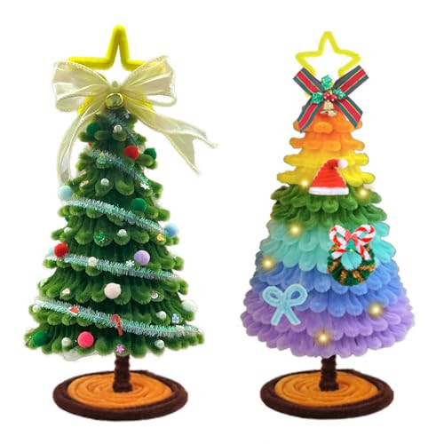 Christmas Crafts for Kids - Small Christmas Tree, Christmas Stocking Stuffers for Kids, Pipe Cleaners, Christmas Gifts for Adults, Christmas Decorations Home Ornaments Party Favor Family Activities | Amazon (US)