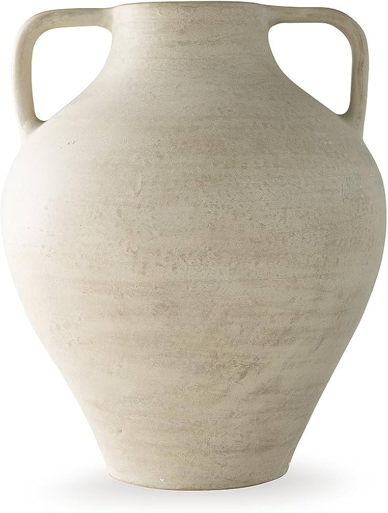 Signature Design by Ashley Justy Vase, Terra Cotta Decor with Antiqued Beige Finish for Faux or D... | Amazon (US)