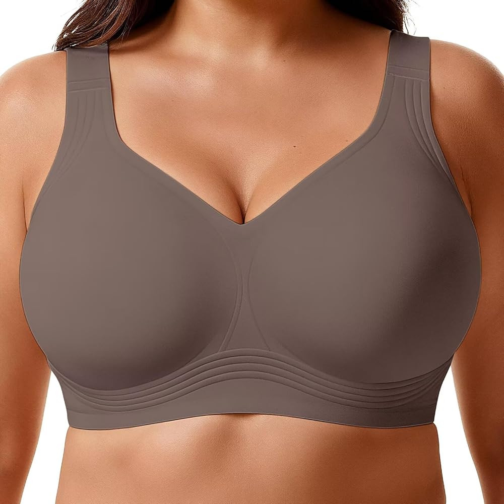 Vertvie Jelly Bras for Women Plus Size Minimizer Soft Wireless Push Up Bra Full Supportive Older ... | Amazon (US)