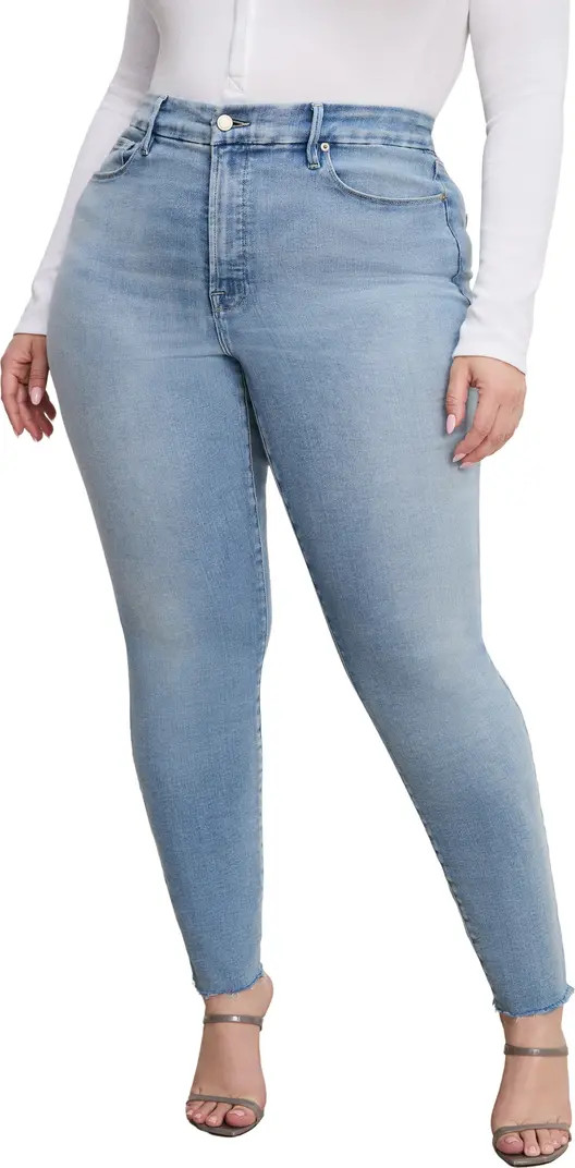SoftTech Good Waist Raw Hem High Waist Skinny Jeans | Nordstrom