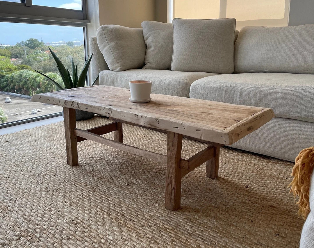 Rustic Coffee Table, Large Live Edge Table, Farmhouse Furniture, Reclaimed Wood Coffee Table - Et... | Etsy (US)