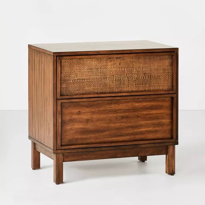 Wood & Cane Transitional Nightstand - Hearth & Hand™ with Magnolia | Target