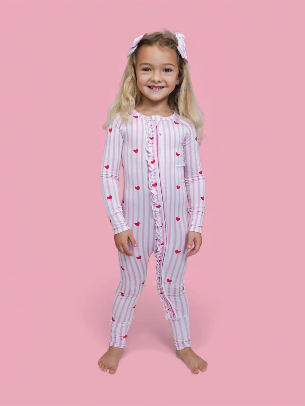SWEETHEART STRIPES DREAM RUFFLE ROMPER | Dream Big Little