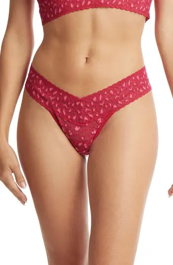 Leopard Cross Dye Low Rise Thong | Nordstrom