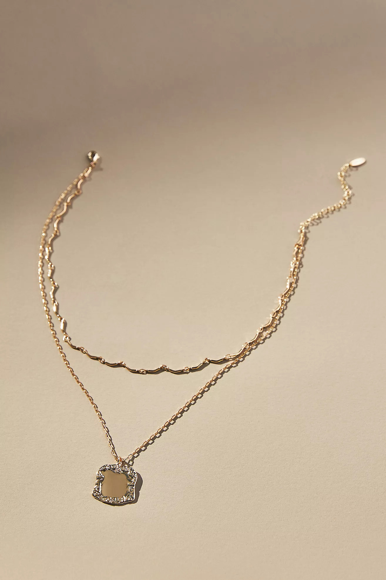 Square Coin Layered Necklace | Anthropologie (US)