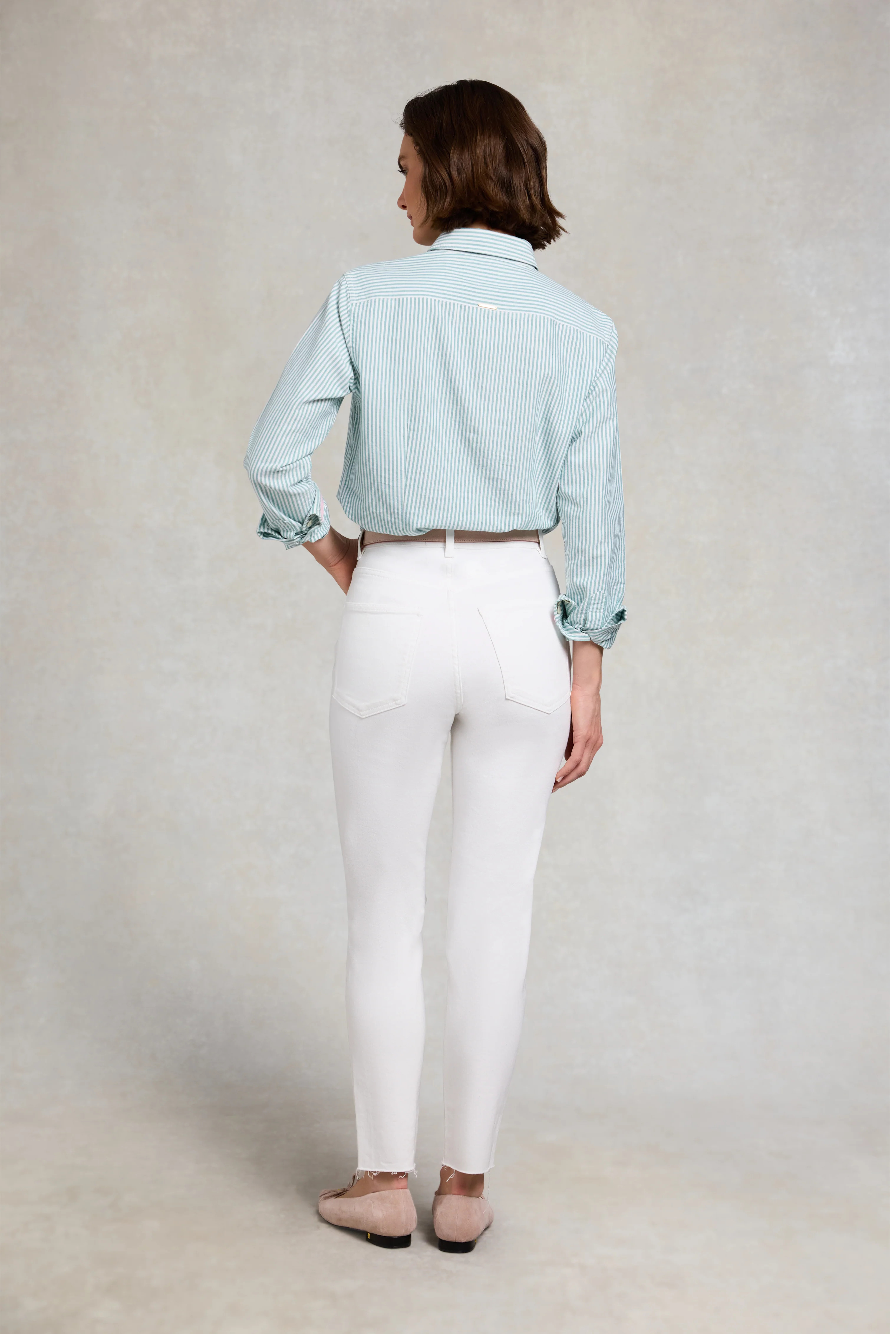 High Rise Slim Jean (White) | Holland Cooper