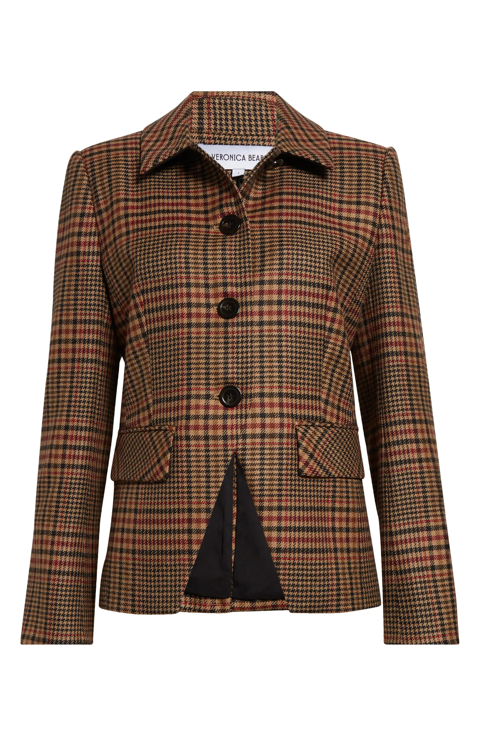Veronica Beard Aire Houndstooth Check Wool Dickey Jacket | Nordstrom | Nordstrom