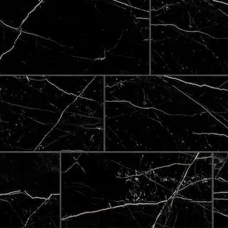 Corso Italia Impero Black 12 in. x 24 in. Marble Look Porcelain Floor and Wall Tile (15.50 sq. ft... | The Home Depot