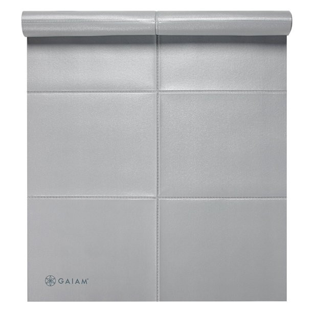 Gaiam Foldable Yoga Mat, Gray, 2mm | Walmart (US)
