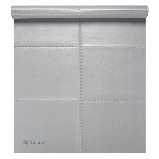 Gaiam Foldable Yoga Mat, Gray, 2mm | Walmart (US)
