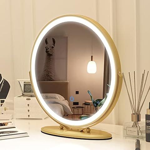 LVSOMT 20" Vanity Makeup Mirror with Lights, 3 Color Lighting Dimmable LED Mirror, Touch Control,... | Amazon (US)