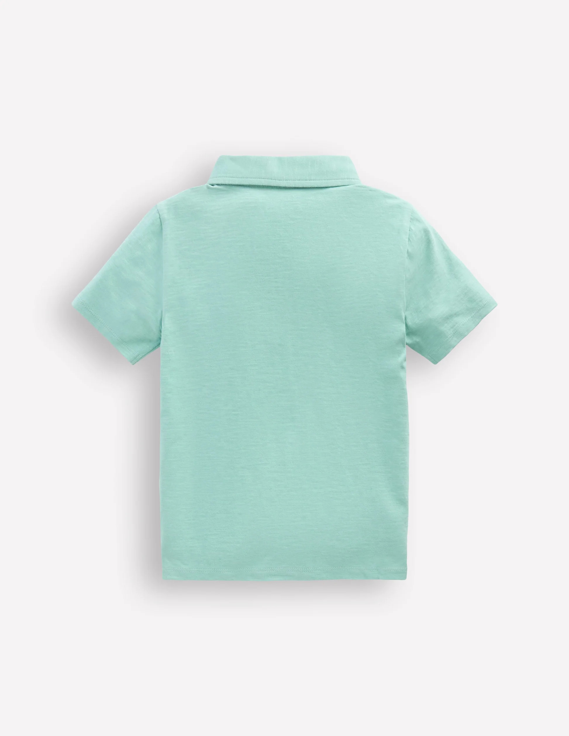 Slub Polo Shirt-Aqua Sea Blue | Boden (US)