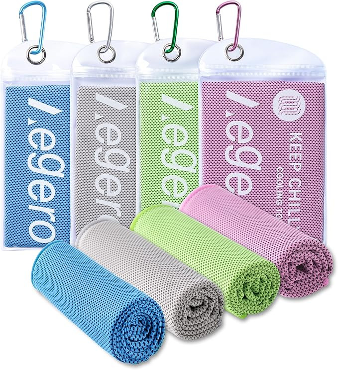 Aegero 4 Pack Cooling Towel (40"x12"), Cooling Neck Wraps,Soft Breathable Chilly Towel, IceTowel,... | Amazon (US)