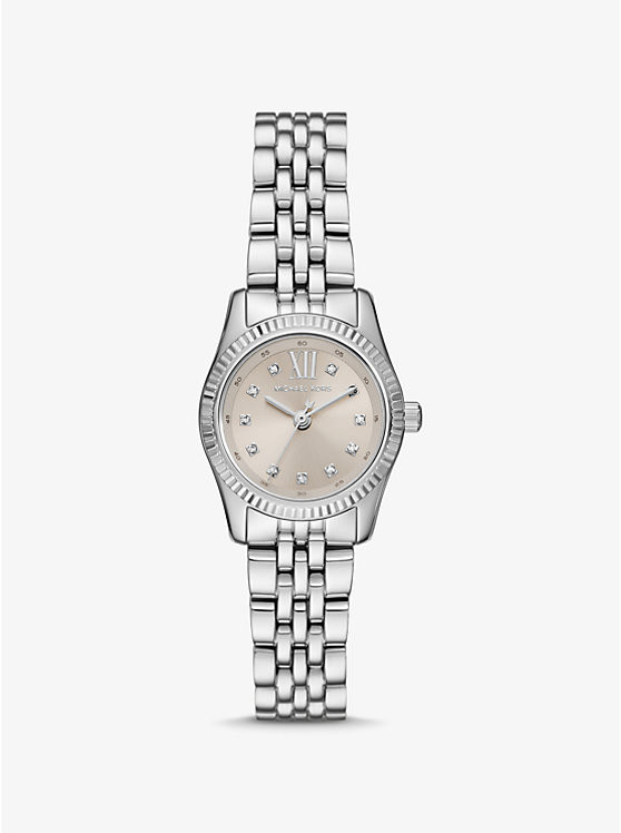 Petite Lexington Pavé Silver-Tone Watch | Michael Kors US