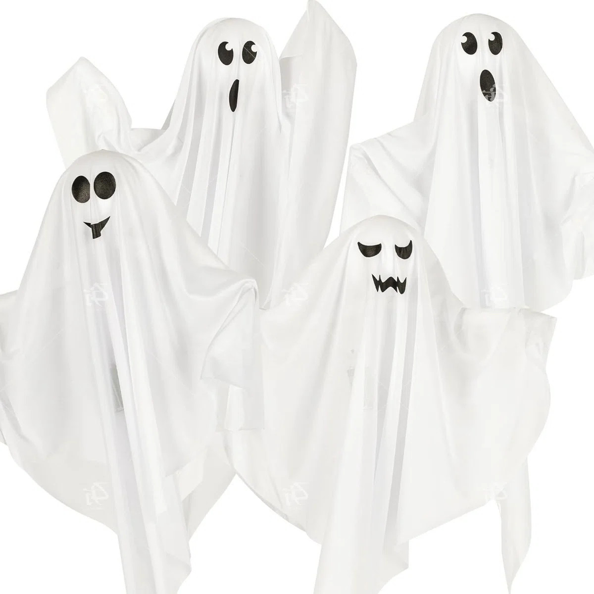 4-piece Halloween hanging ghost set, 27.5 inches, illuminated ghost set with indoor and outdoor d... | Wayfair North America