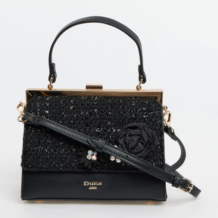 Black Floral Shoulder Bag | TK Maxx