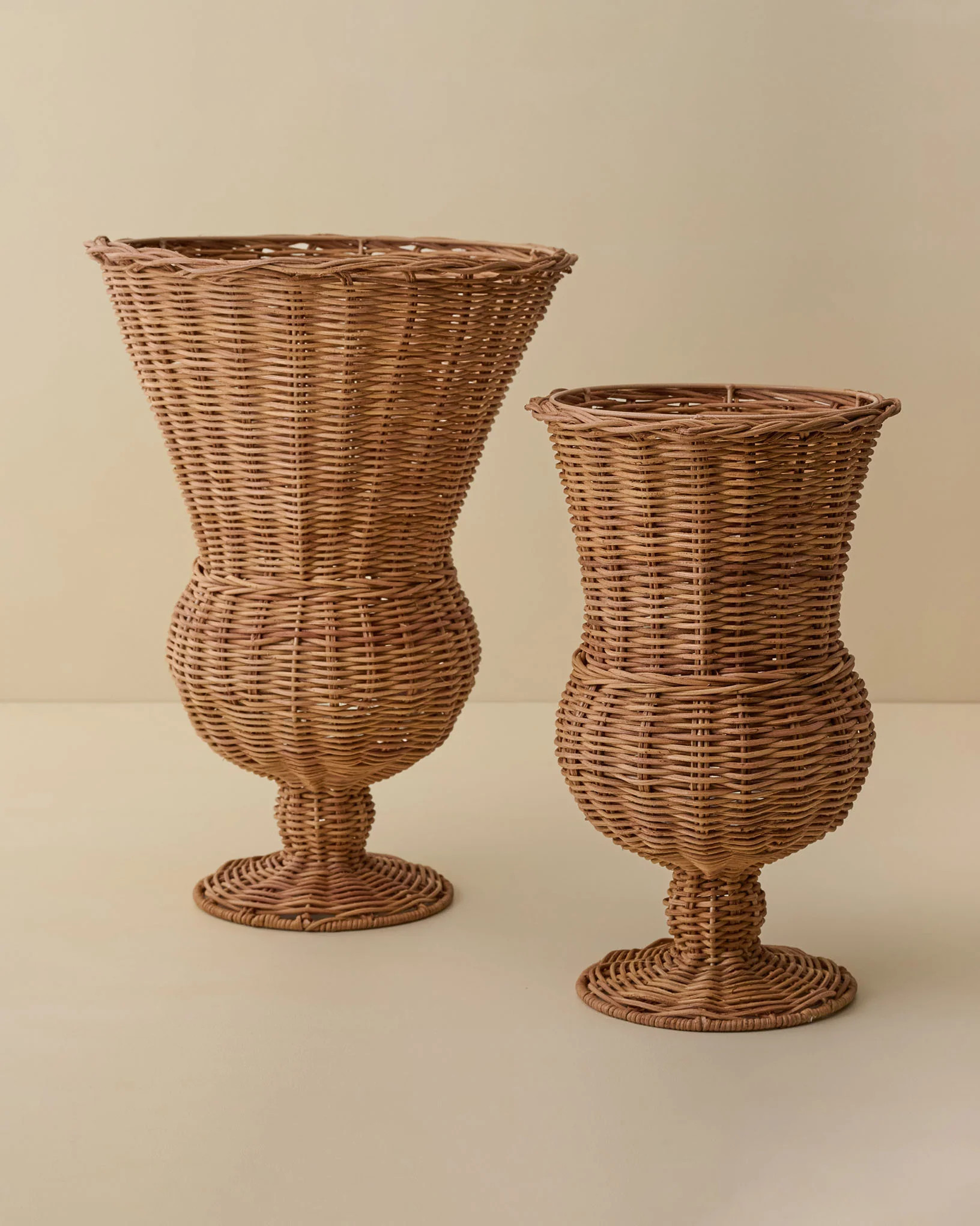 Woven Rattan Footed Vessel | Magnolia