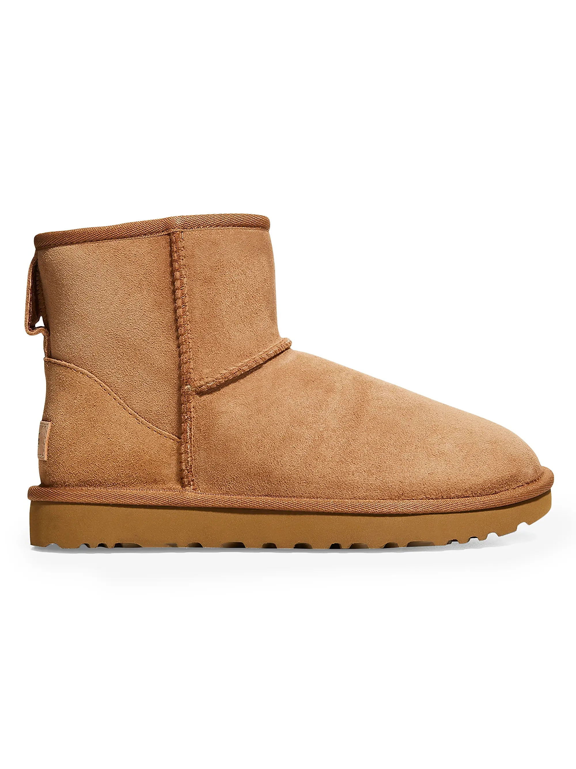 UGG Classic Heritage Mini II Shearling-Trimmed Suede Boots | Saks Fifth Avenue | Saks Fifth Avenue
