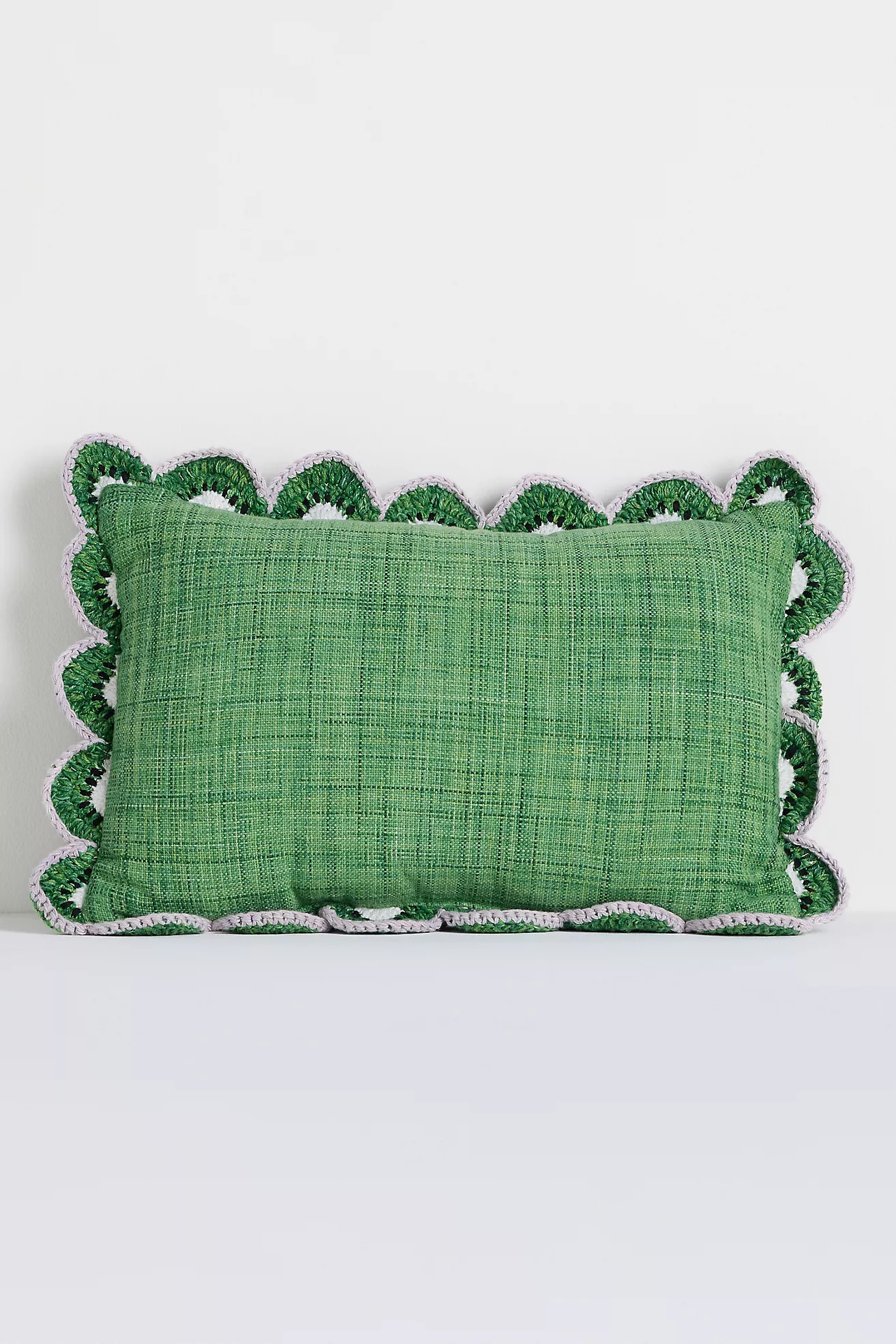 Dominica Indoor/Outdoor Woven Fruit Trim Pillow | Anthropologie (US)