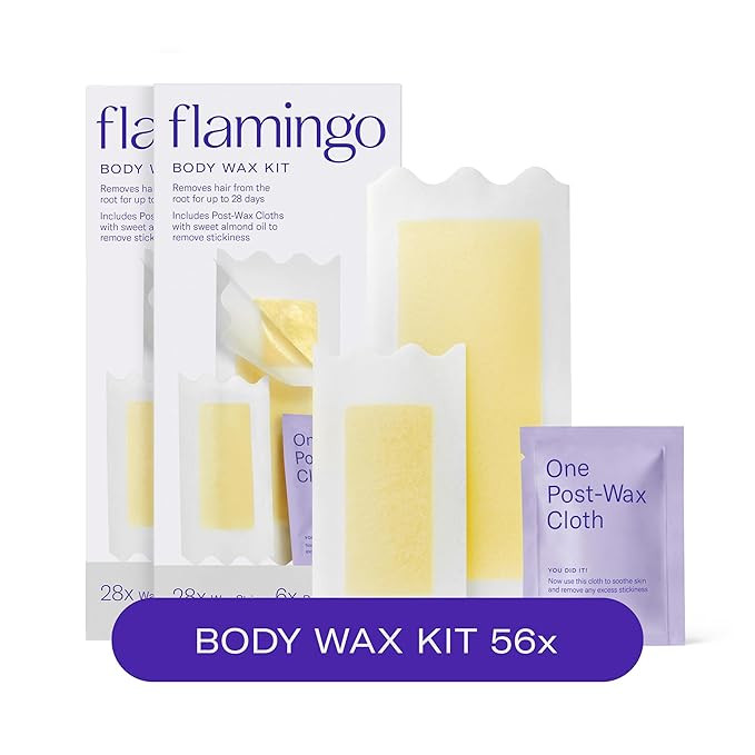 Flamingo Wax Strips for Hair Removal, Women's Body Wax Kit, Pack of 2 | Amazon (US)