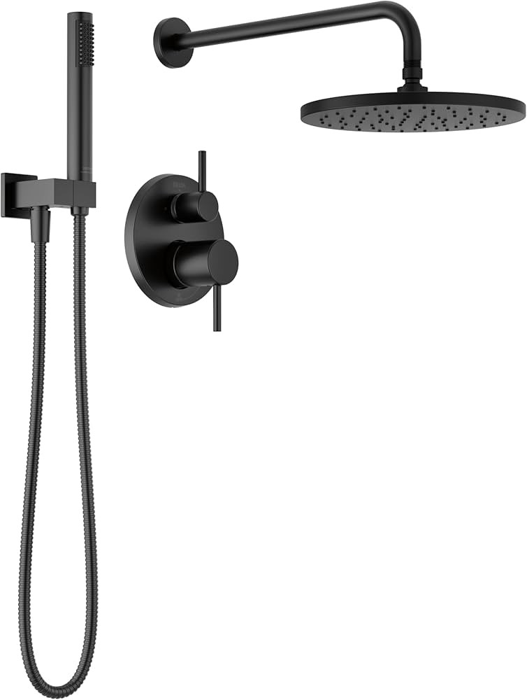 Delta Faucet Modern Raincan 2-Setting Round Shower System Including Rain Shower Head and Handheld... | Amazon (US)