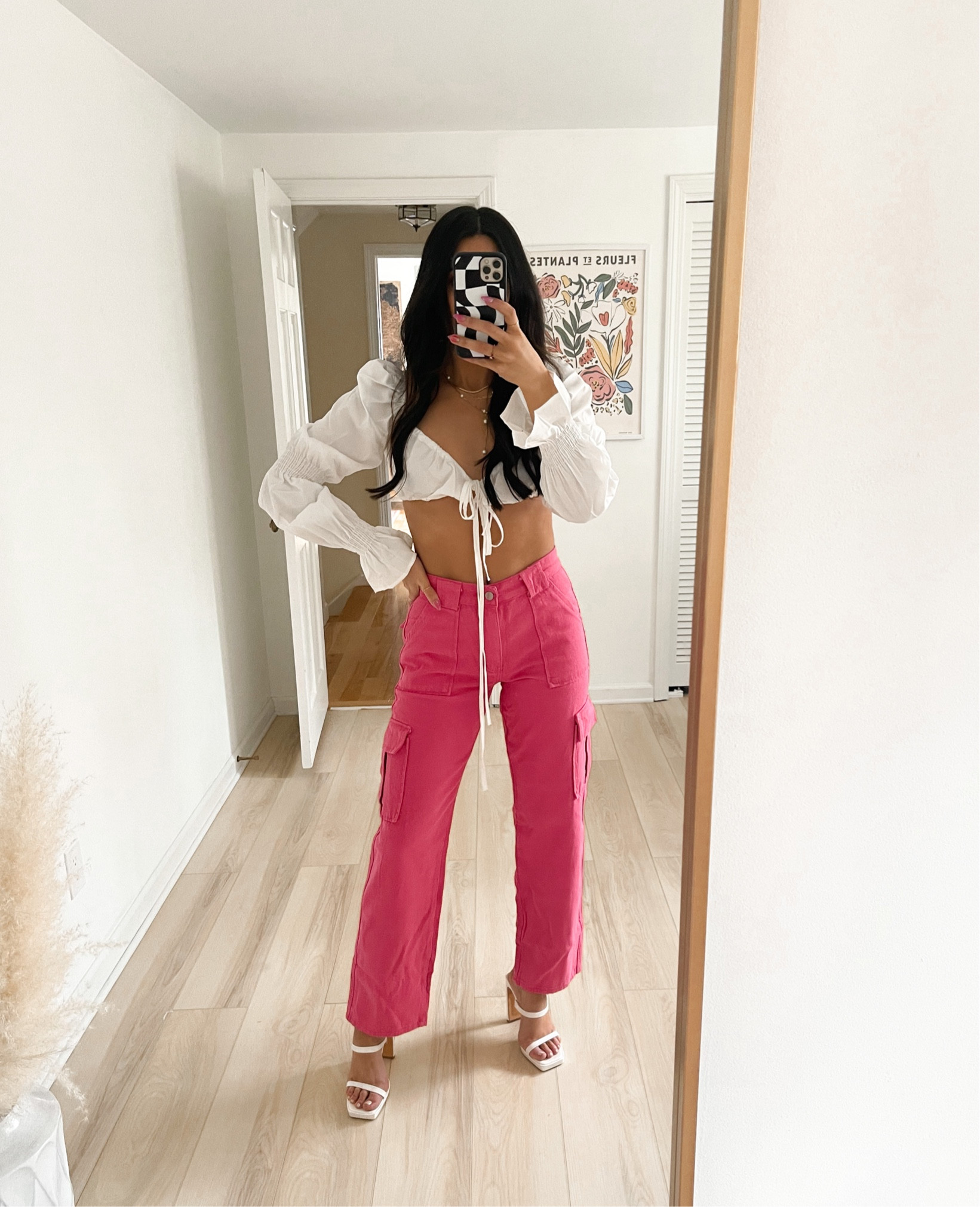Cute spring outfit or brunch outfit — pink cargo pants and white ruffle crop top … both Amazon finds under $50 (wearing size small) #amazon 



#LTKunder50 #LTKstyletip #LTKFind
