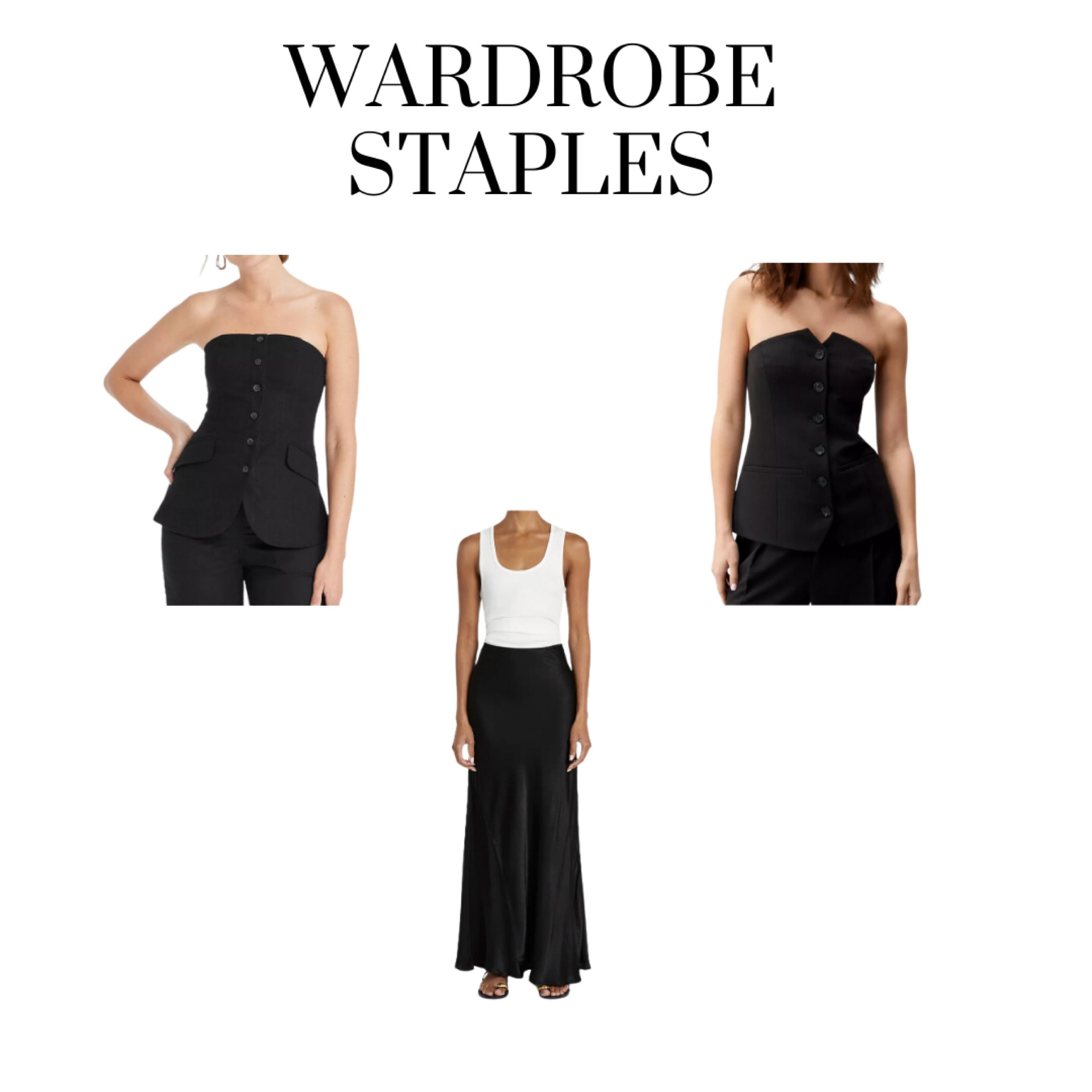 My original black strapless vest is from NastyGal but sold out so linked the closest ones I could find! 

#LTKWorkwear #LTKSaleAlert #LTKFindsUnder100