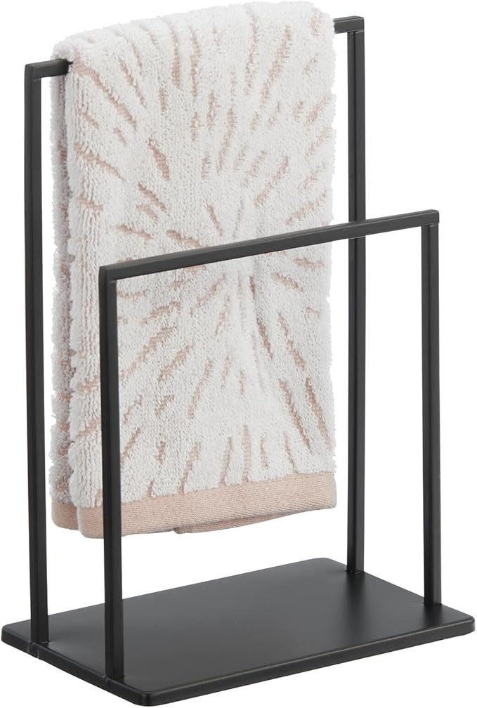 mDesign Modern Decorative Metal Fingertip Towel Holder Stand for Bathroom Vanity Countertops to D... | Amazon (US)