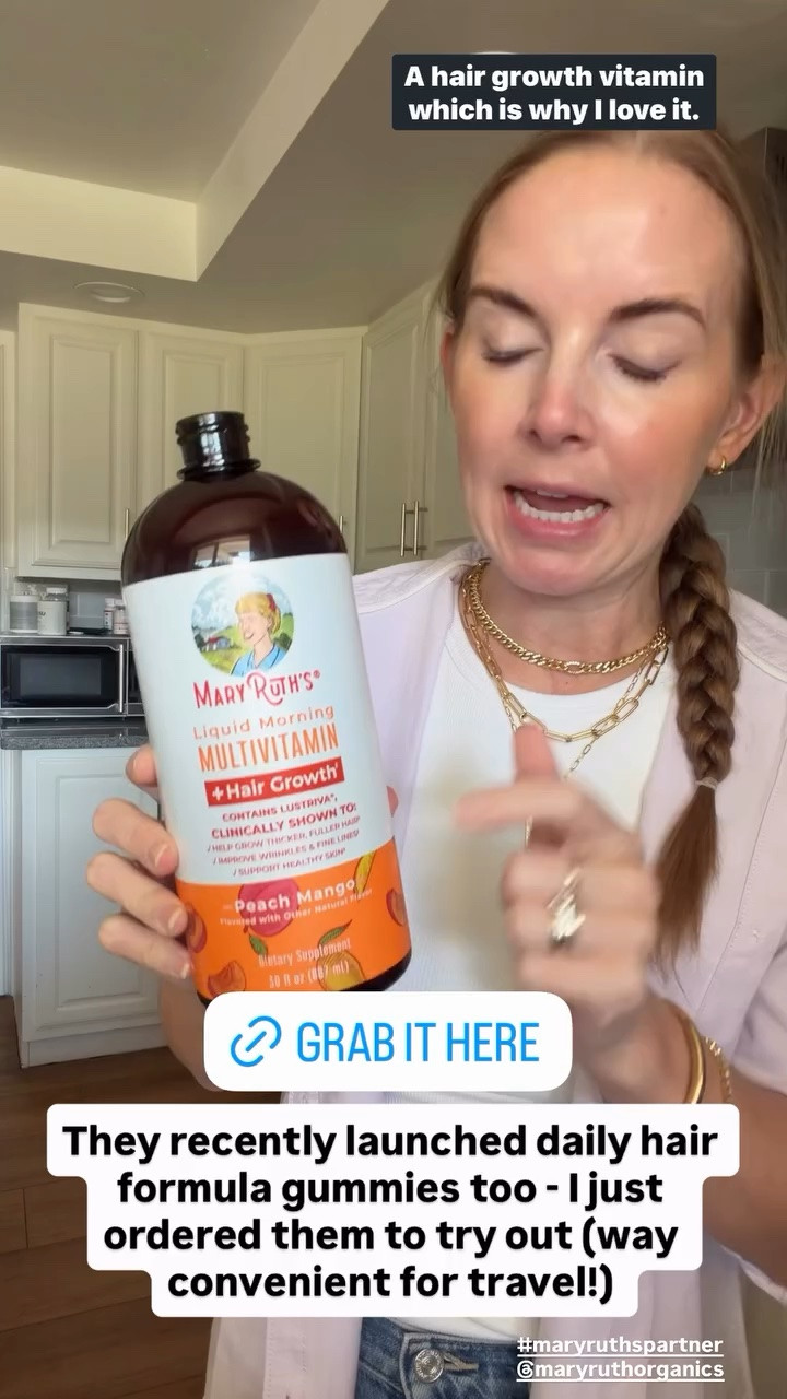 #maryruthspartner @maryruthorganics
It’s both a multi-vitamin and a hair growth vitamin. It comes in peach mango, or dragon fruit melon.

They recently just launched a gummy version which I just ordered and can’t wait to try out! (Would be so great for travel)

Code JANSSENB for 20% off on Amazon

#LTKBeauty #LTKmorningroutine #LTKselfcare