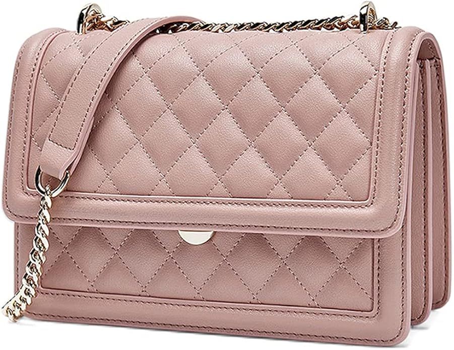 YXBQueen Genuine Leather Handbags Crossbody Quilted Bag Crossbody Handbag Small Chain Purses for ... | Amazon (US)