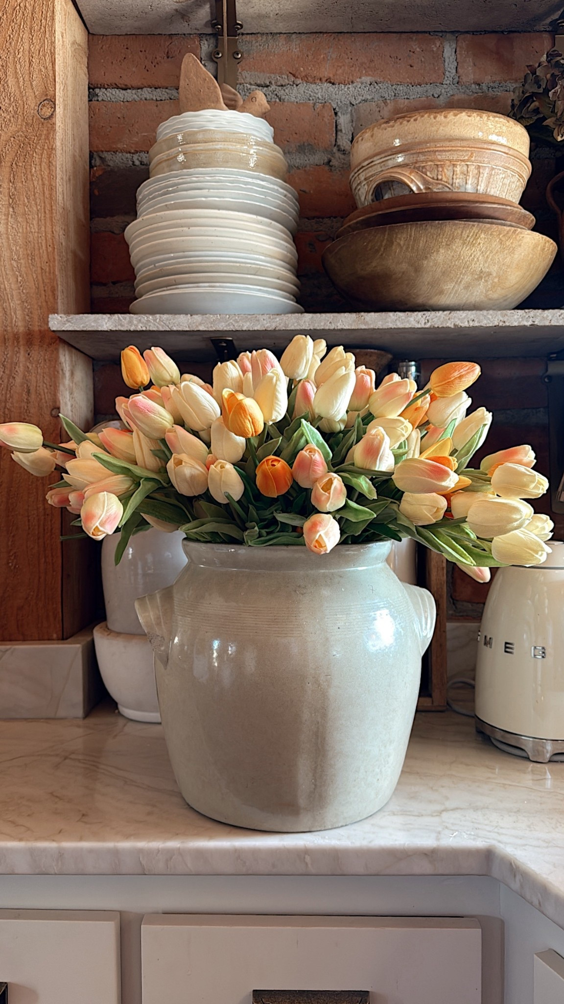 Look and feel so real, faux tulips! I have the orange, champagne, and off white mixed🤩  

#LTKHome