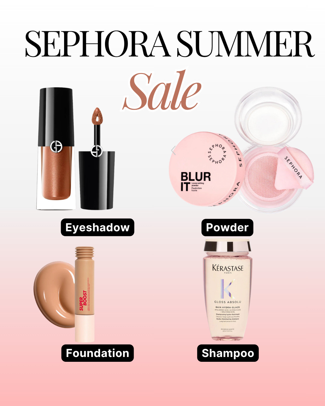 @sephora   My first order for the Sephora Summer Sale includes some of my faves up to 50% off!!!

@armanibeauty @makeupforever @kerastase 

 #LTKBeauty