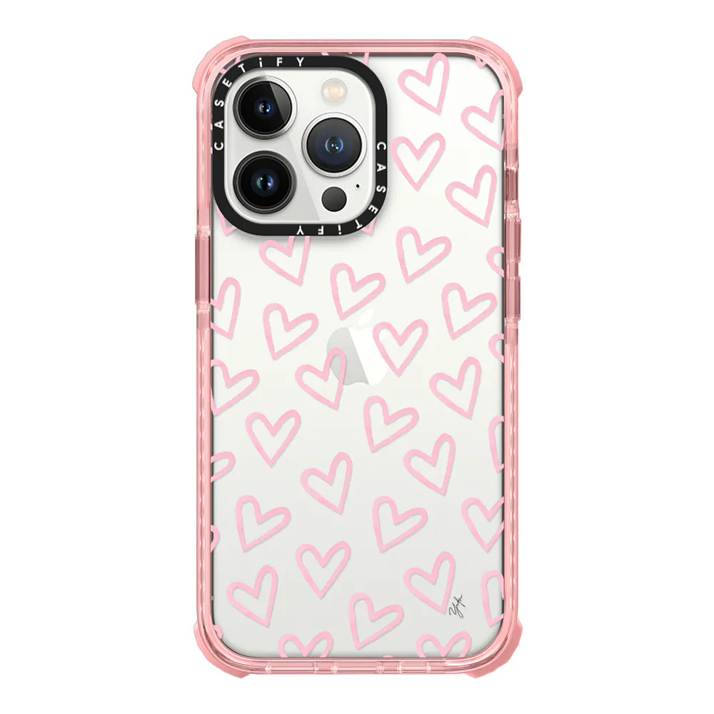 HEARTS / Light Pink Thin (Transparent) | Casetify (Global)