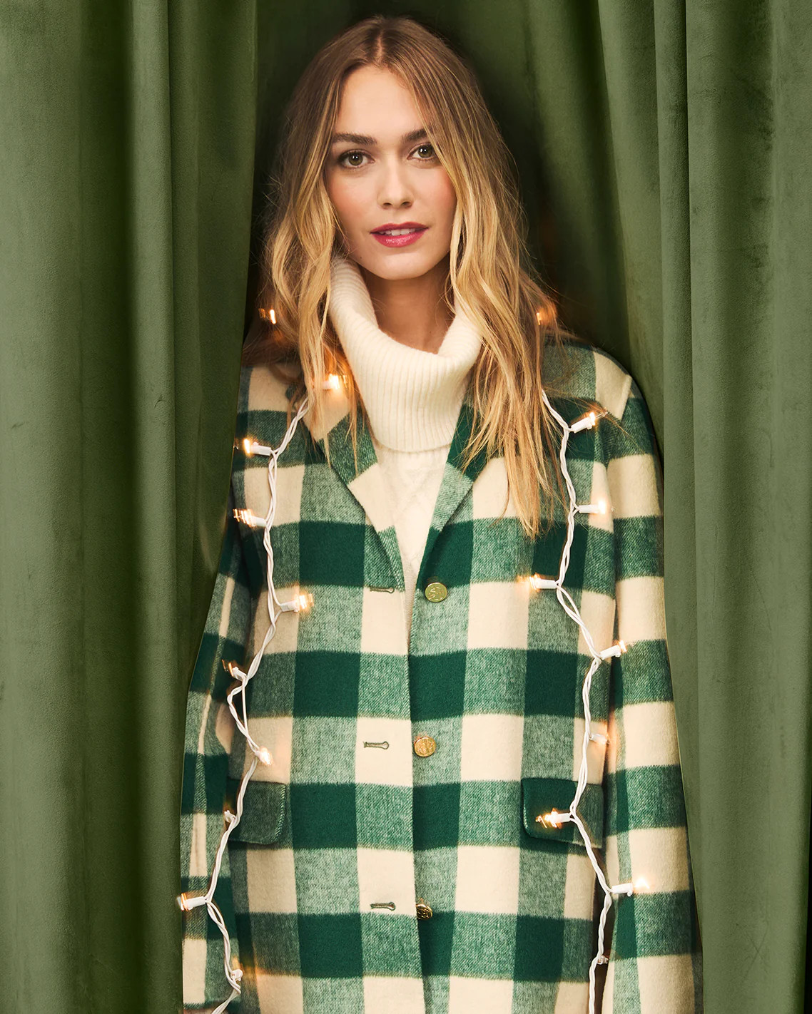 Gingham Wool Coat | Draper James (US)
