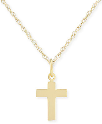 Flat Cross Necklace Set in 14k Gold | Macy's