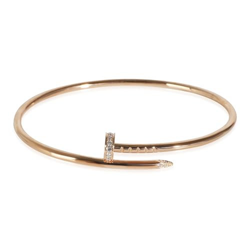 Cartier, Pre-Loved Juste Un Clou Bracelet, Diamonds, Small Model(Rose Gold, 18 cm | Amazon (US)