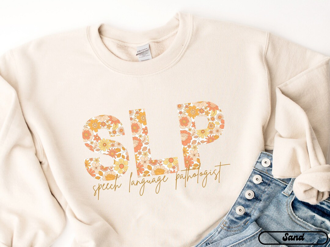 SLP Speech Language Pathologist Sweatshirt Therapist Crewneck - Etsy | Etsy (US)